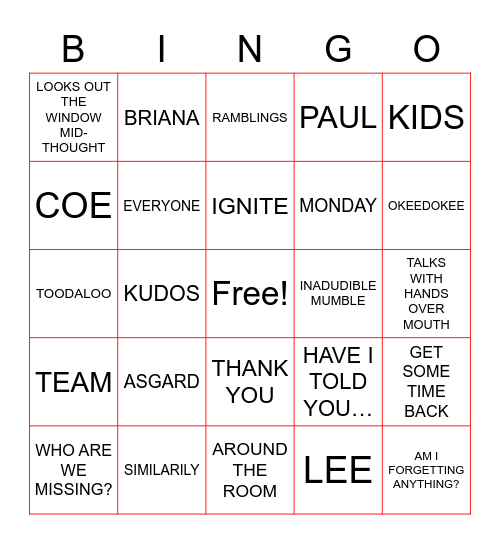 Bingo Card