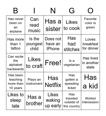 Bingo Card