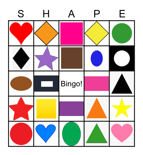 Shapes Bingo Card