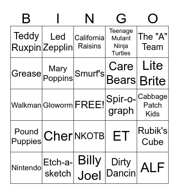 EAW BINGO Card