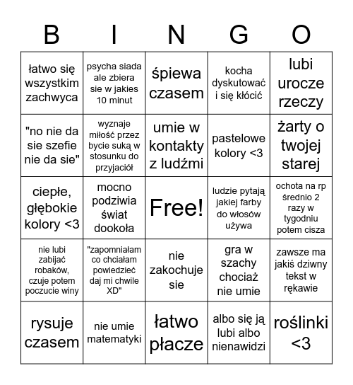 miyo bingo Card