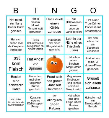 Halloween Team Building Bingo Card