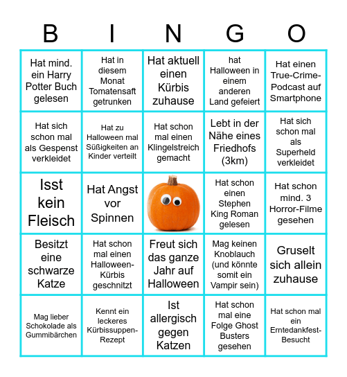 Halloween Team Building Bingo Card