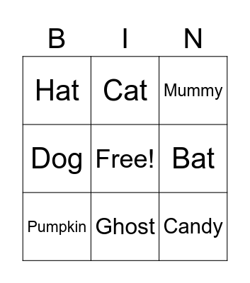 HALLOWEEN Bingo Card