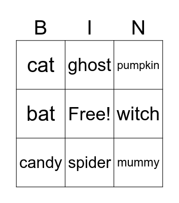 HALLOWEEN Bingo Card