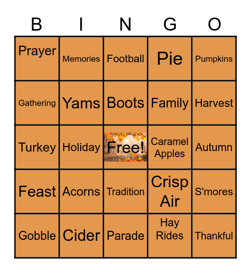 Fall Fun! Bingo Card