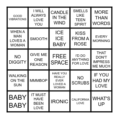 NOTHING COMPARES 2 THIS ROUND Bingo Card