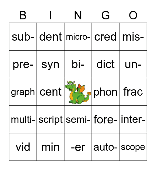 SIPPS Challenge - Lesson 21C Bingo Card