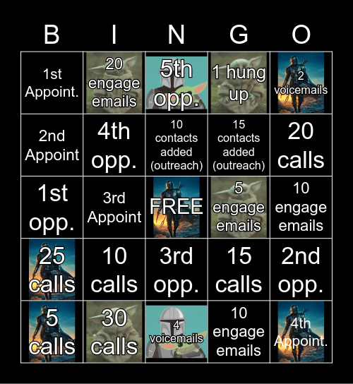 MANDALORIAN Bingo Card