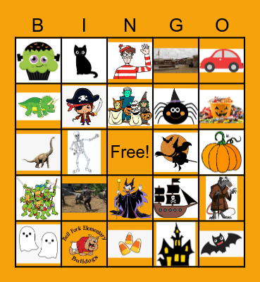 Bell Fork Drive Thru Trick or Treat Bingo Card