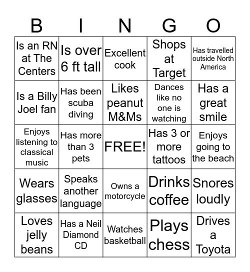 Nurses Week Bingo Card