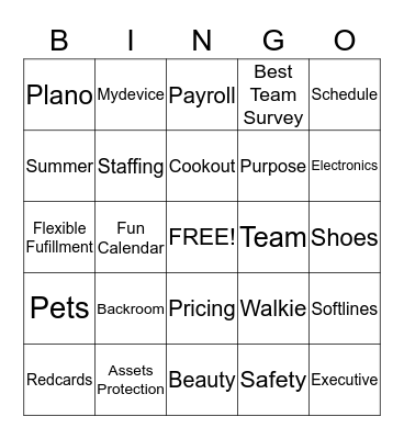 T2130 Bingo Card