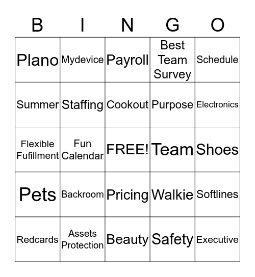 T2130 Bingo Card
