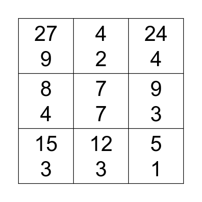 Fraction Equivalence Bingo! Bingo Card