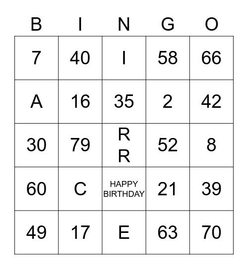 Bingo Card