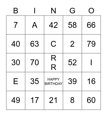 Bingo Card