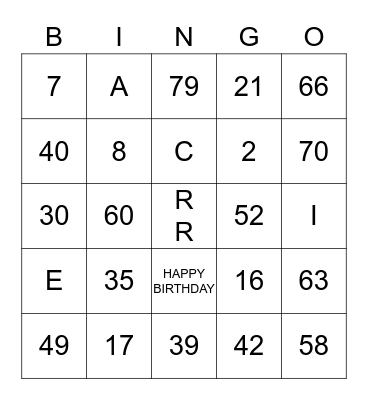Bingo Card