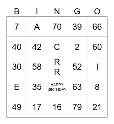 Bingo Card
