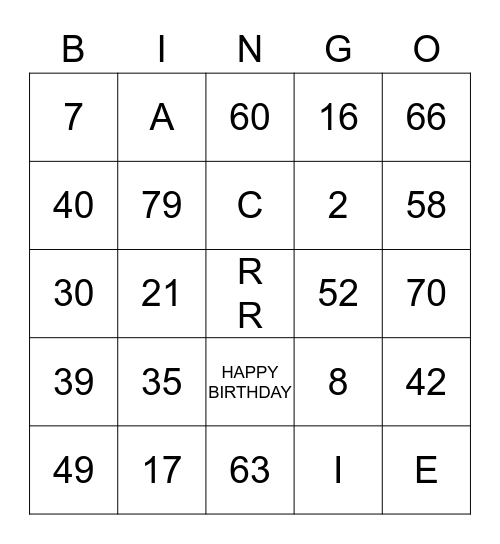 Bingo Card