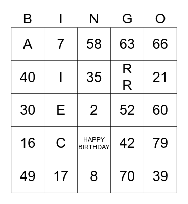 Bingo Card