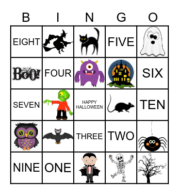 2B Halloween Bingo Card
