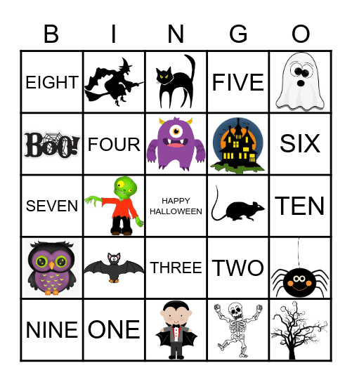 2B Halloween Bingo Card