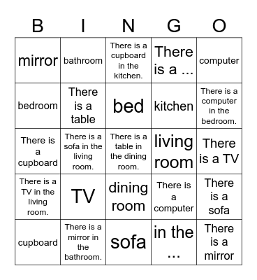 Speaking & Reading Unit 6 Bingo Card