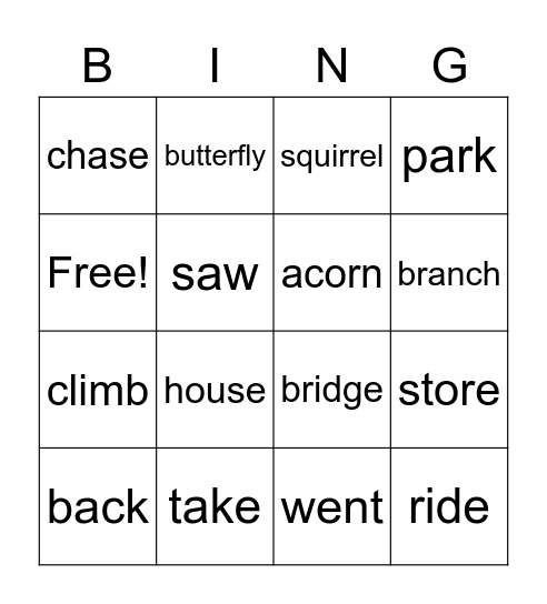 Good Boy, Buddy Bingo Card