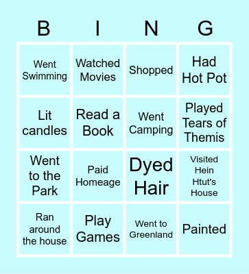 Holiday Bingo Card