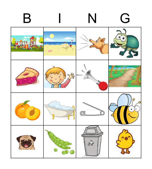 B/P Bingo Card