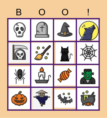 Happy Halloween Bingo Card