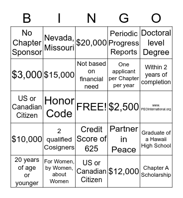 Bingo Card