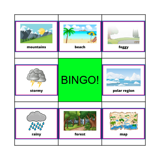 Weather Bingo Card