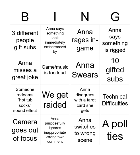 Bday bingo Card
