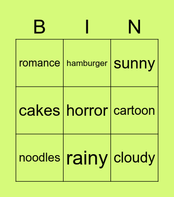 thanh mai Bingo Card