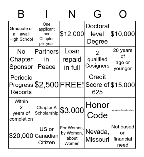 Bingo Card