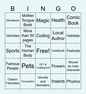 Books about/with Bingo Card