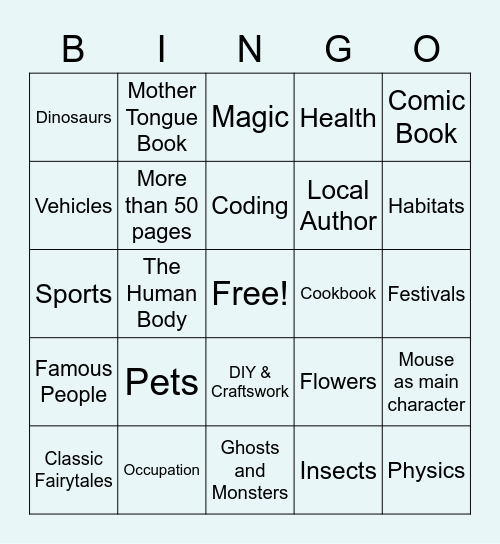 Books about/with Bingo Card