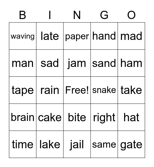 Bingo with A Bingo Card