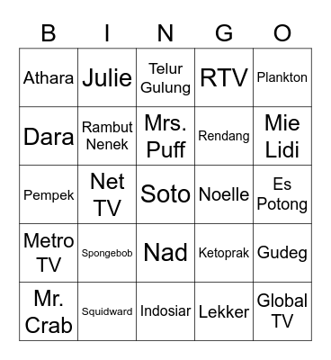 Léon Bingo Card