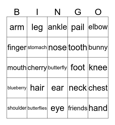 Bingo Card Game 1 Bingo Card