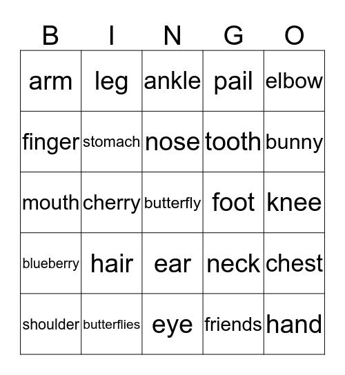 Bingo Card Game 1 Bingo Card