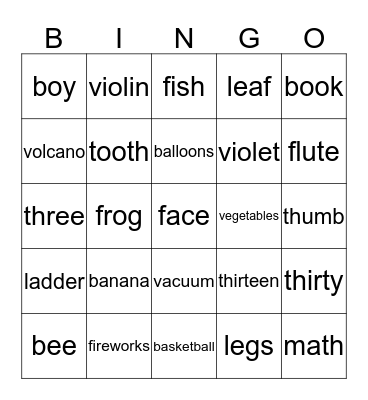 Bingo Card Game 2 Bingo Card