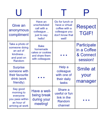 Celebrate with Kindness Bingo Card