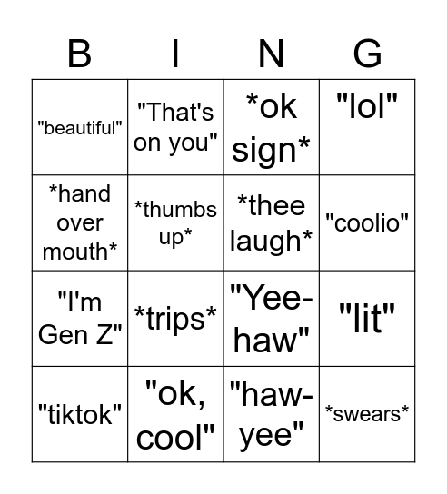 Mr. Lebsack is cringe Bingo Card