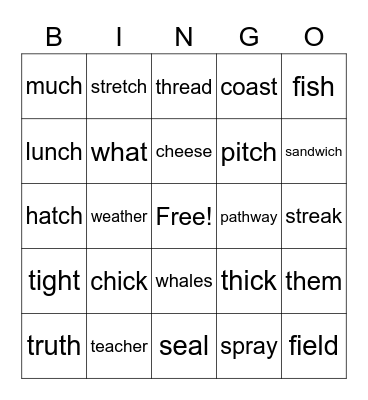 3-2/5 Bingo Card