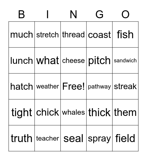 3-2/5 Bingo Card