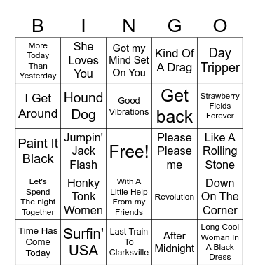 Whistle #4 Bingo Card