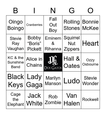 Halloween Songs 1 Bingo Card