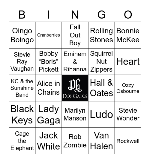 Halloween Songs 1 Bingo Card